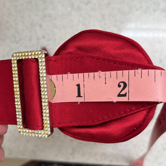 Tod’s Bamboo Red Satin Mini Evening Barrel Bag - Picture 6 of 16